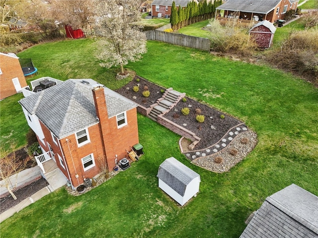 birds eye view of property featuring a residential view