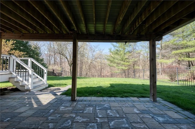 view of patio / terrace with fence