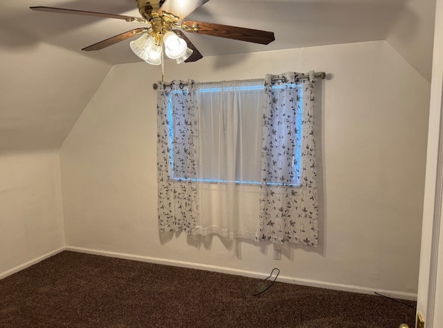 21 Garden Ter, Churchill Boro, PA 15221 - additional living space featuring lofted ceiling, ceiling fan, and carpet