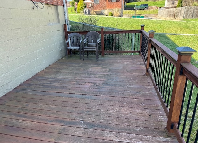 21 Garden Ter, Churchill Boro, PA 15221 - wooden deck with a yard