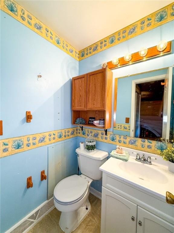 210 Locust St, Rural Valley Boro, PA 16249 - half bathroom with vanity, visible vents, and toilet