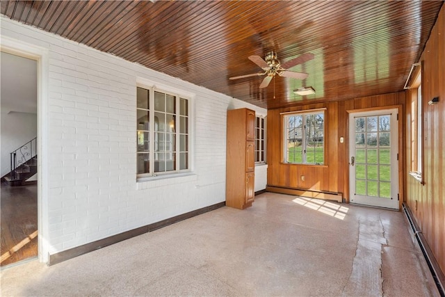 210 Morewood Rd, Shaler, PA 15116 - unfurnished sunroom featuring a baseboard radiator