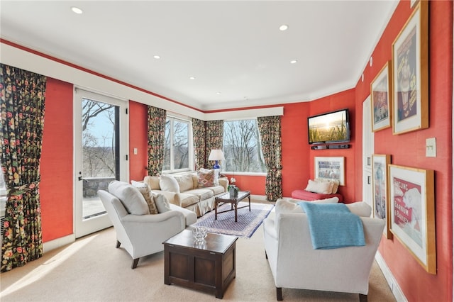 918 W Waldheim Rd, Fox Chapel, PA 15215 - living area with recessed lighting and light colored carpet