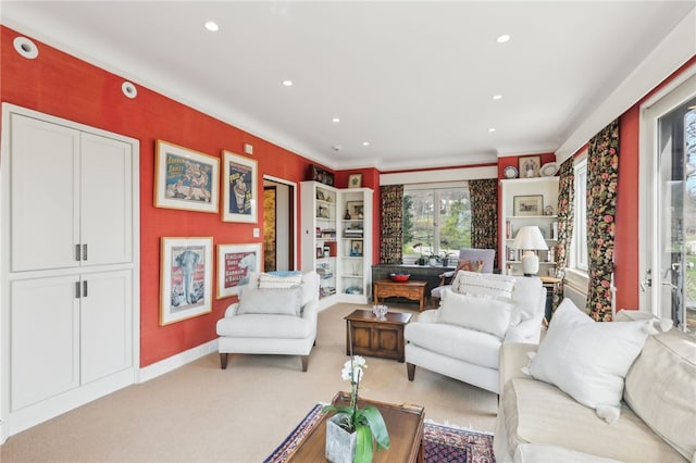 918 W Waldheim Rd, Fox Chapel, PA 15215 - carpeted living area with recessed lighting