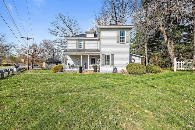 1556 W Ingomar Rd, Franklin Park, PA 15237 - view of front of house with covered porch, a chimney, and a shingled roof