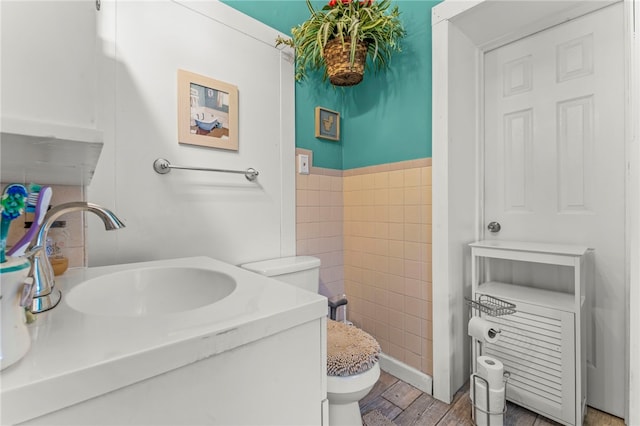 101 Cherry Ave, Houston, PA 15342 - half bath with toilet, vanity, and wood finished floors
