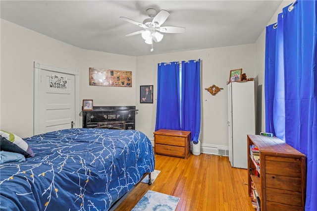 101 Cherry Ave, Houston, PA 15342 - bedroom with baseboards, a ceiling fan, and wood finished floors