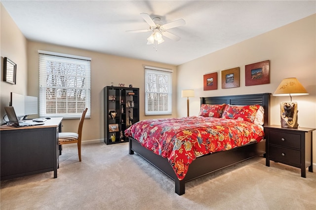 107 Stafford Ct, Ohio Twp, PA 15237 - bedroom featuring light colored carpet, baseboards, and a ceiling fan