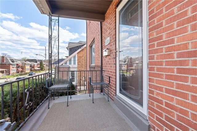 balcony with a residential view