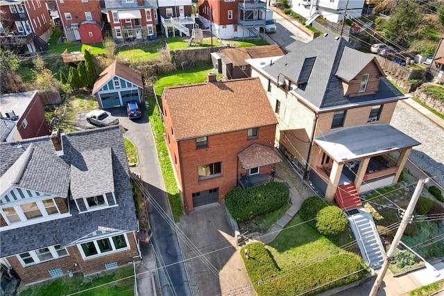 drone / aerial view featuring a residential view