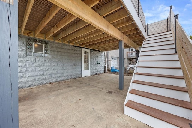 view of patio / terrace with stairs