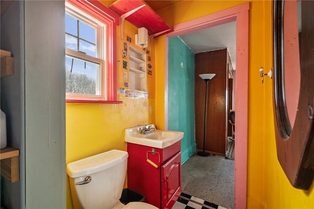 5179 Kincaid St, Garfield, PA 15224 - half bath featuring tile patterned floors, toilet, and vanity