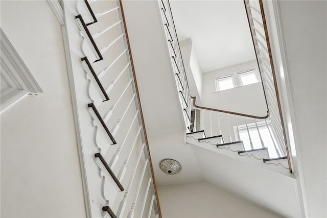 view of stairway