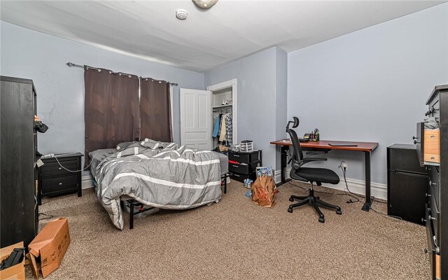 49 Sterling, South Side, PA 15203 - carpeted bedroom featuring a closet and baseboards