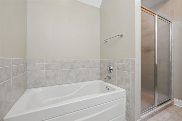 325 Village Green Dr, Peters Twp, PA 15317 - full bath with tile patterned flooring, a garden tub, and a stall shower
