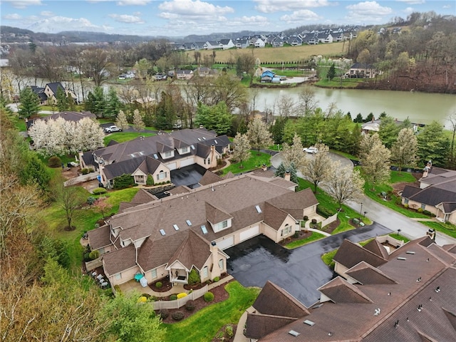 325 Village Green Dr, Peters Twp, PA 15317 - aerial view featuring a water view and a residential view