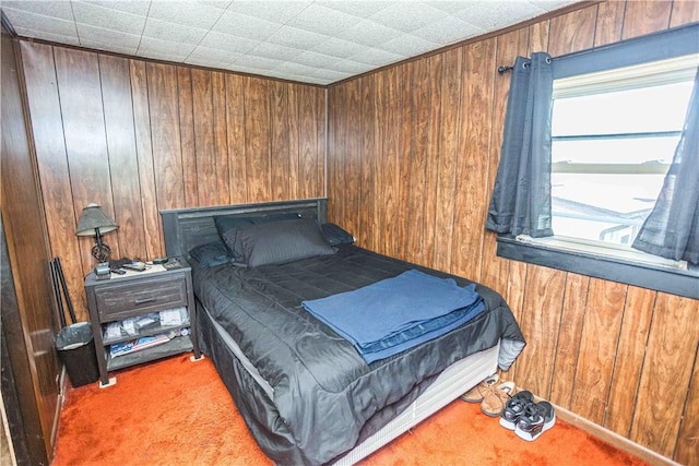 448 E Main St, Dayton, PA 16222 - carpeted bedroom with wood walls