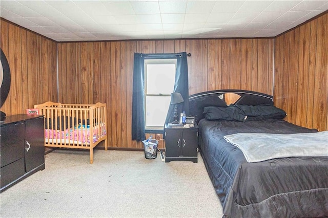 448 E Main St, Dayton, PA 16222 - carpeted bedroom featuring wooden walls