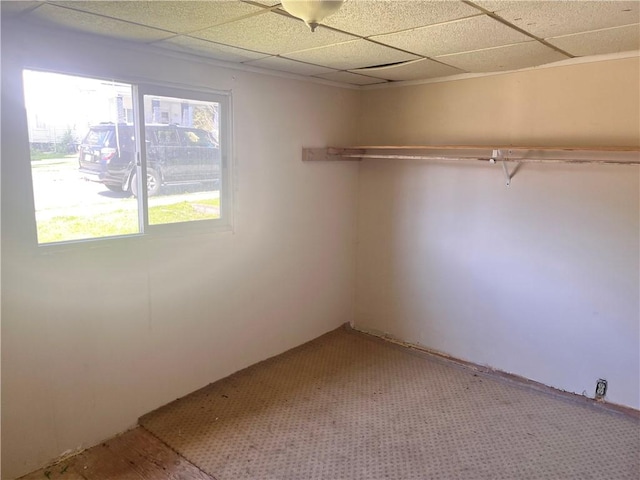 506 E Division St, New Castle/5Th, PA 16101 - empty room featuring a paneled ceiling and light carpet