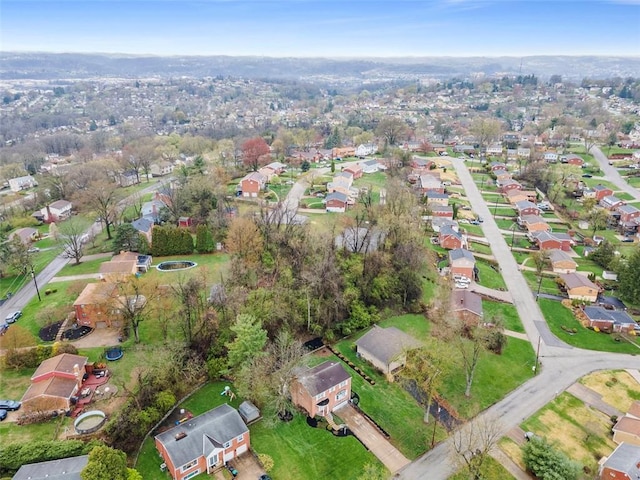 birds eye view of property with a residential view