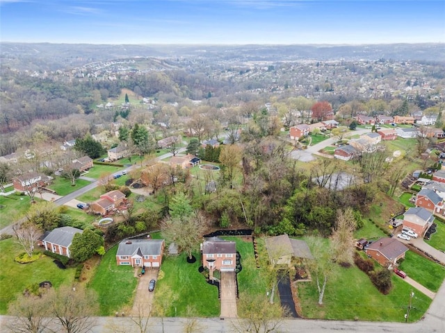 drone / aerial view featuring a residential view