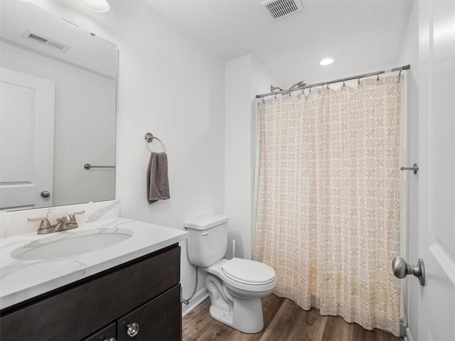 308 Thurgood Dr, Marshall, PA 15086 - full bath featuring toilet, wood finished floors, vanity, and visible vents