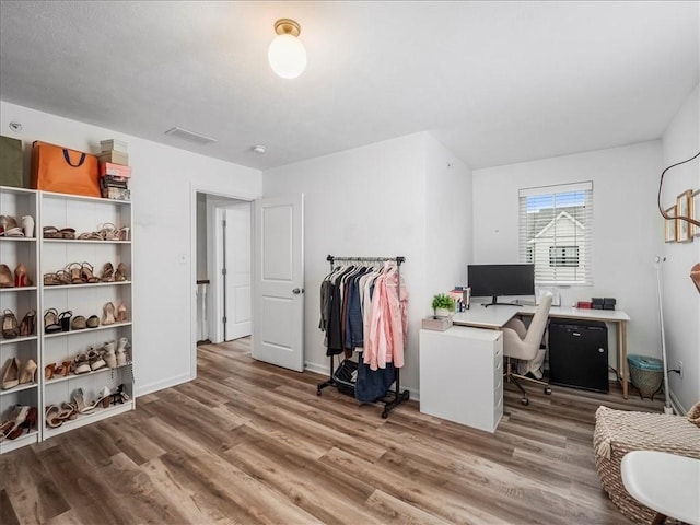 308 Thurgood Dr, Marshall, PA 15086 - office featuring visible vents, baseboards, and wood finished floors