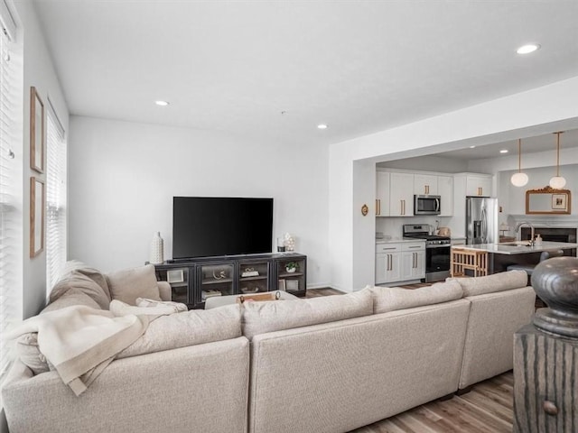 308 Thurgood Dr, Marshall, PA 15086 - living area featuring recessed lighting and wood finished floors