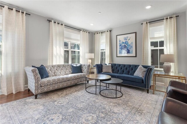 144 Laurel Place Ln, Upper St Clair, PA 15241 - living area featuring recessed lighting and wood finished floors