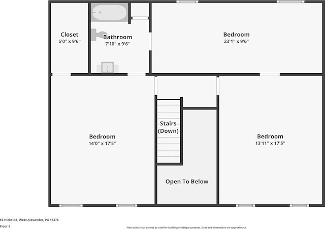 56 Hicks Rd, Donegal Twp Wsh, PA 15376 - view of home floor plan