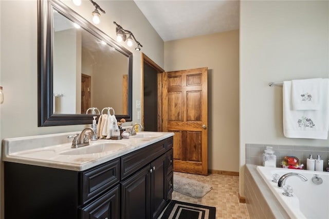 56 Hicks Rd, Donegal Twp Wsh, PA 15376 - full bathroom with double vanity and a garden tub