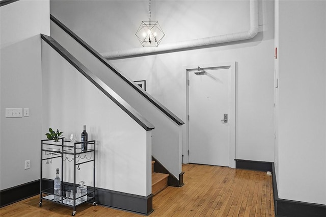 3080 Smallman St, Downtown Pgh, PA 15201 - entrance foyer featuring light wood finished floors and stairway