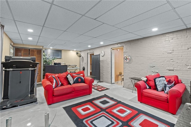 1713 Turner Ave, Wilkinsburg, PA 15221 - living room with recessed lighting and a drop ceiling