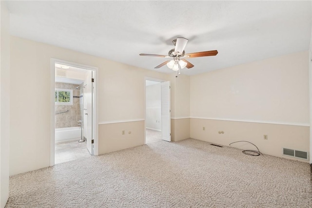 510 Brinton Ave, Pitcairn, PA 15140 - carpeted empty room with a ceiling fan and visible vents