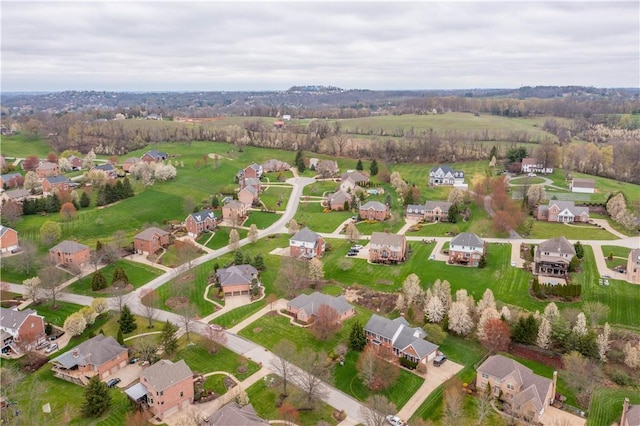 bird's eye view featuring a residential view