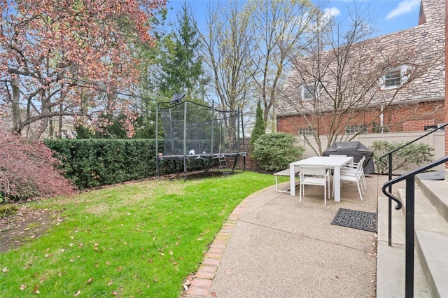 6649 Kinsman Rd, Squirrel Hill, PA 15217 - view of yard with a patio and a trampoline