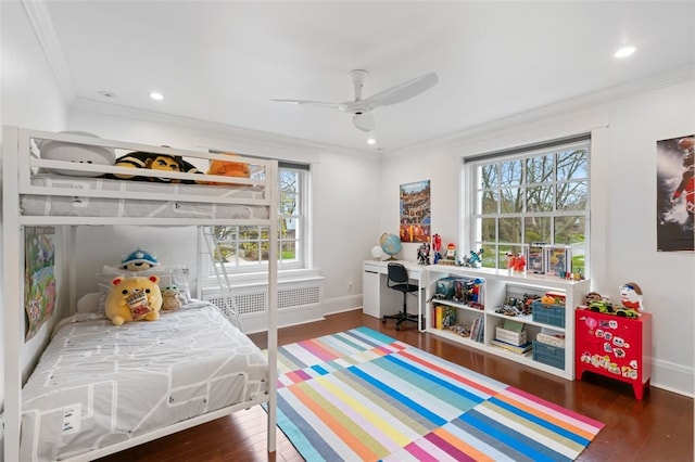 6649 Kinsman Rd, Squirrel Hill, PA 15217 - bedroom featuring crown molding, wood finished floors, baseboards, and multiple windows