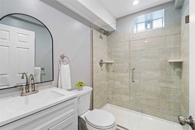 6649 Kinsman Rd, Squirrel Hill, PA 15217 - full bathroom featuring vanity, a tile shower, and toilet