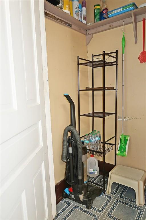 view of storage area