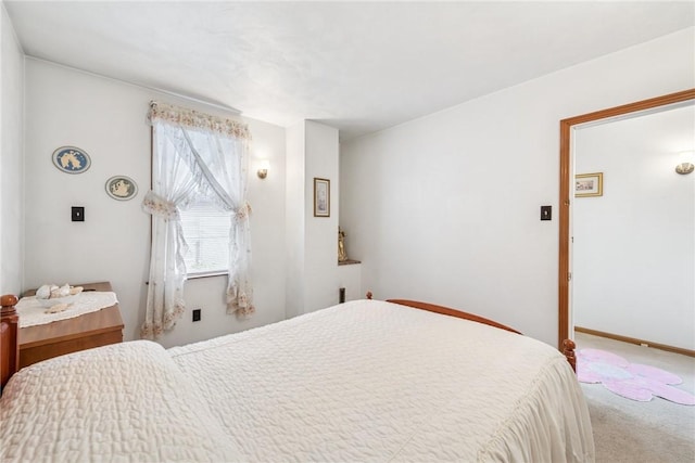 bedroom featuring carpet flooring