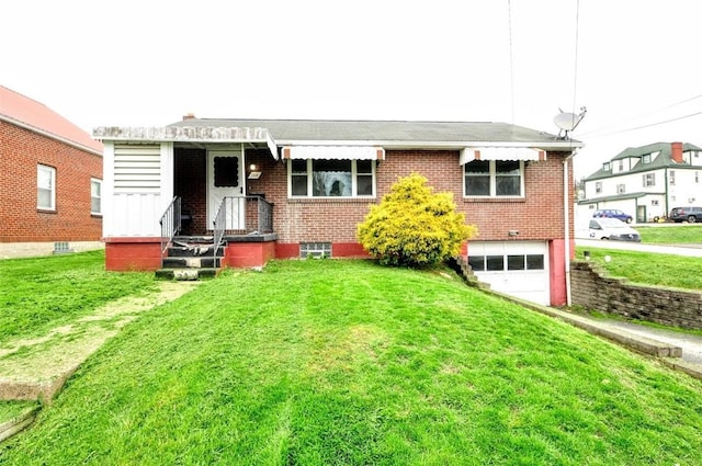 102 Johnston Rd, Bentleyville, PA 15314 - view of front of property featuring brick siding, a front yard, and a garage