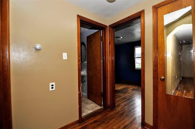 102 Johnston Rd, Bentleyville, PA 15314 - hall with baseboards and wood finished floors