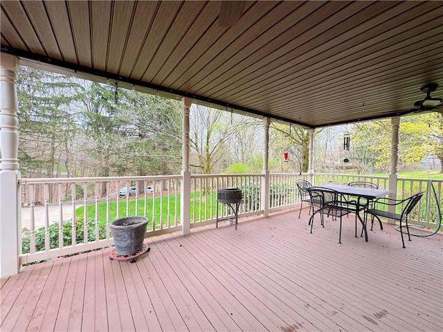 sunroom featuring outdoor dining space