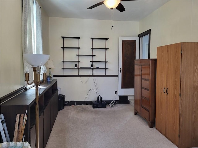 211 Oak St, City Of But Ne, PA 16001 - interior space featuring light colored carpet and ceiling fan