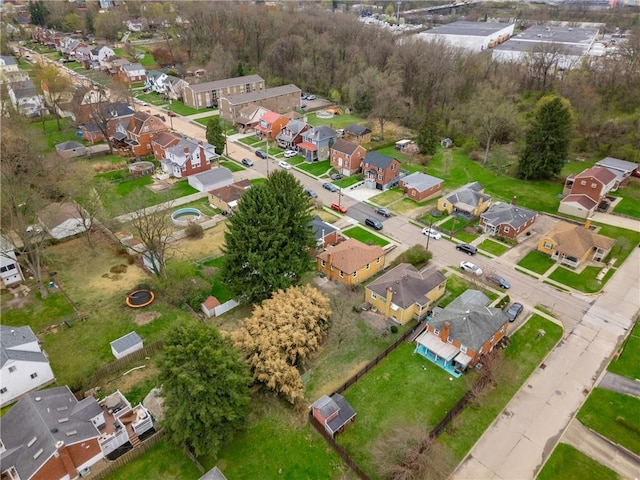 bird's eye view featuring a residential view