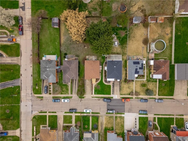 bird's eye view with a residential view