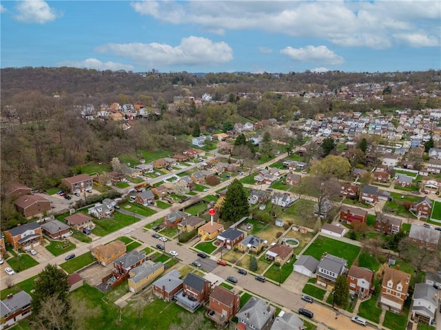 bird's eye view with a residential view