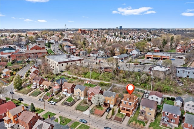aerial view featuring a residential view