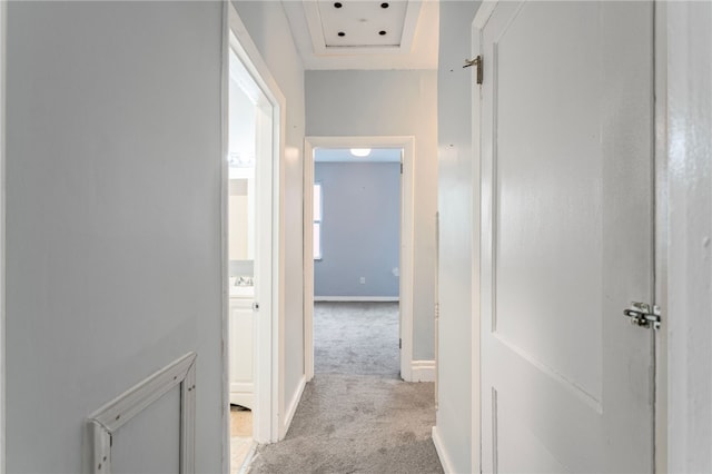 1968 Straubs Ln, Troy Hill, PA 15212 - hallway featuring light colored carpet and baseboards