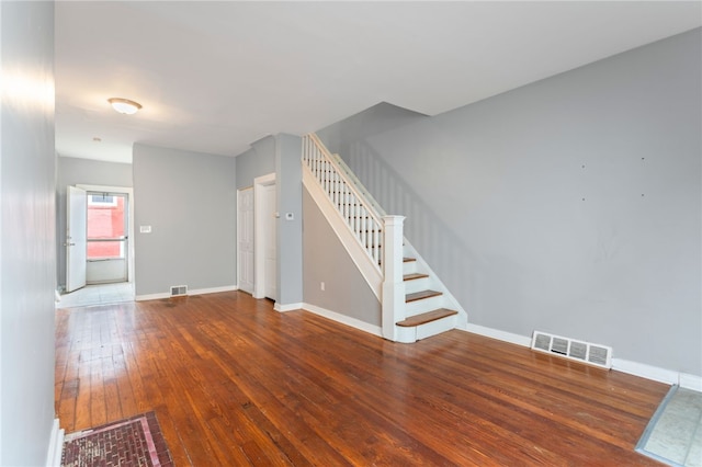1968 Straubs Ln, Troy Hill, PA 15212 - interior space with stairs, visible vents, baseboards, and hardwood / wood-style floors